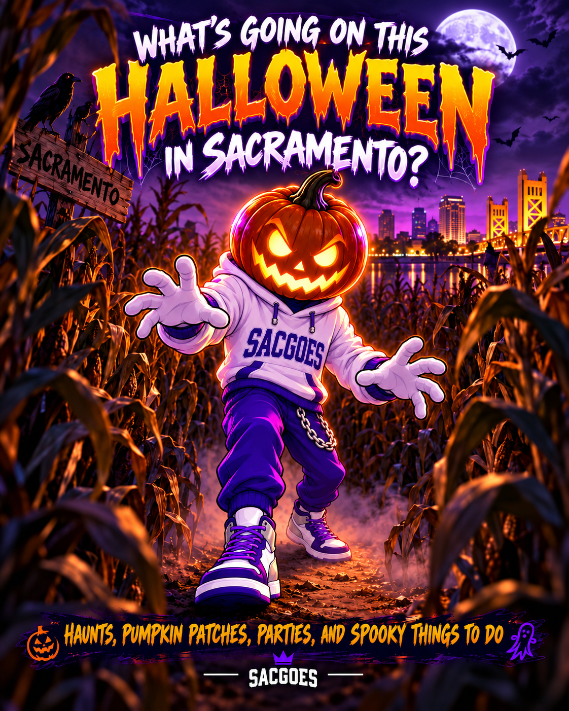 What's going on this Halloween in Sacramento? Haunts, pumpkin patches, parties, and spooky things to do.