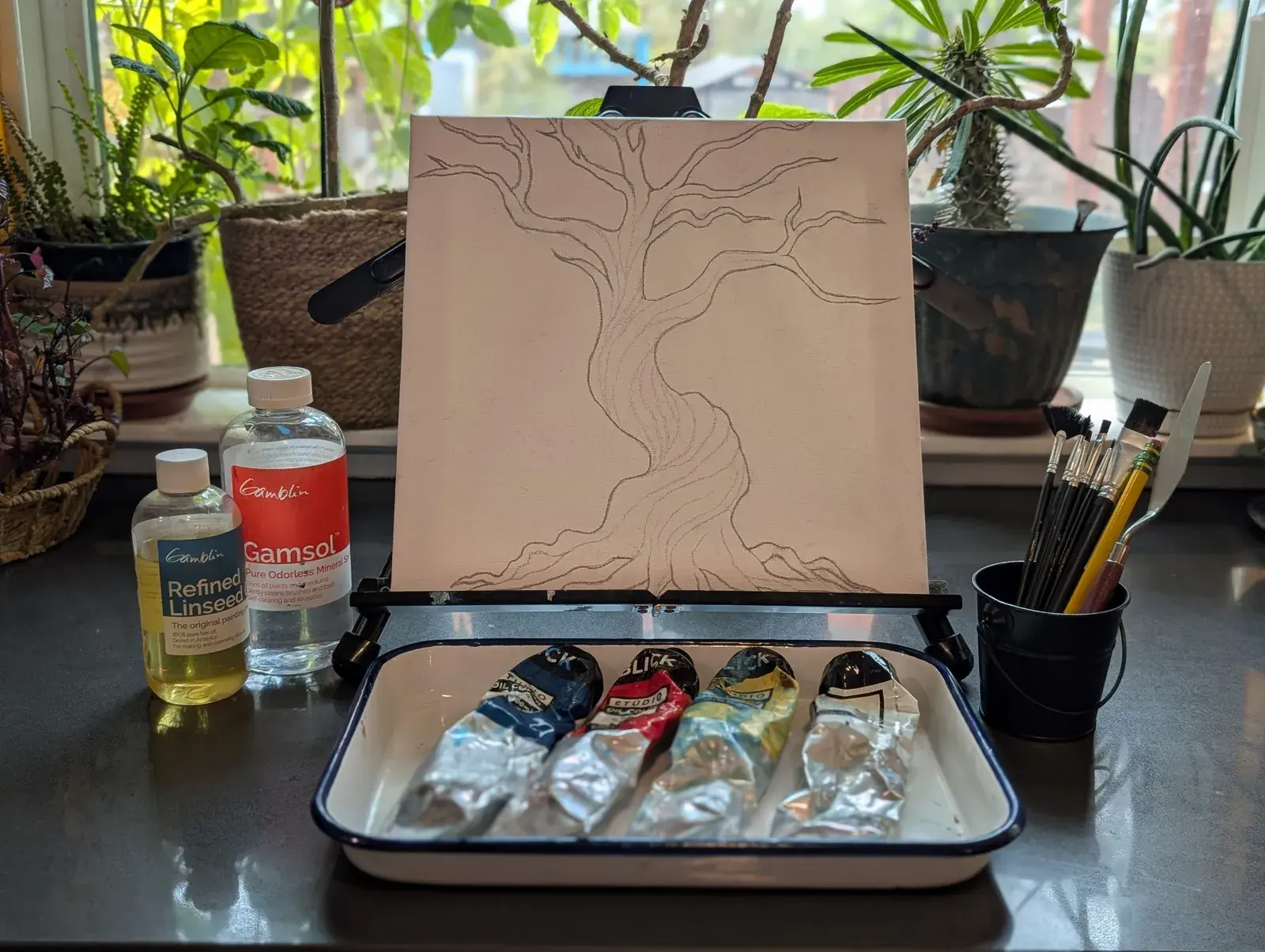 Haunted Tree Oil Painting